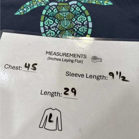 Life Is Good Large Mandala Turtle Crusher T Shirt Blue Travel Beach Summer Tee - Picture 9 of 10